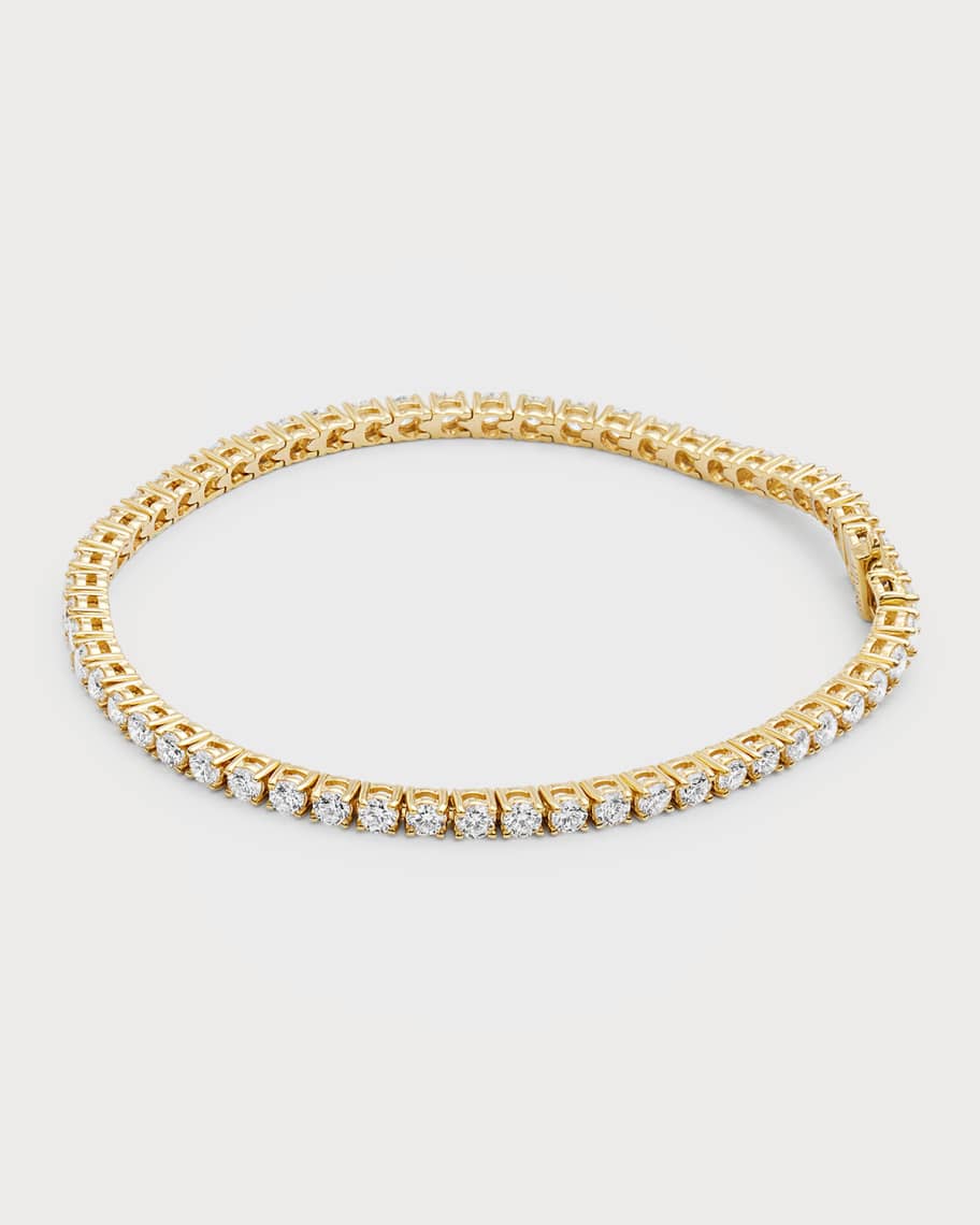 Neiman Marcus Diamonds 18K Yellow Gold GH/SI Diamond 4-Prong Bracelet ...