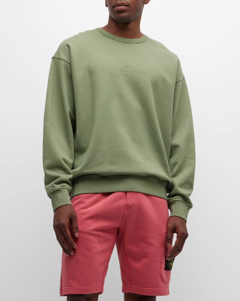 Stone island tonal logo sweatshirt hotsell
