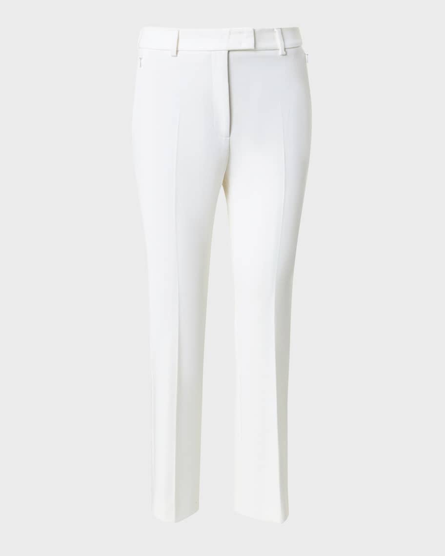 Akris Francy Wool Gabardine Bootcut Pants | Neiman Marcus