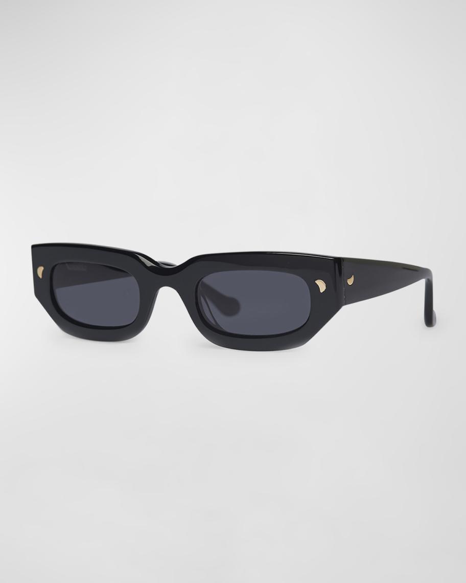 Nanushka Kadee Oval Acetate Sunglasses | Neiman Marcus display picture 2