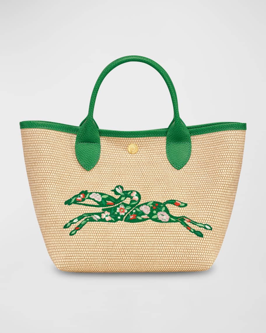Longchamp Le Panier Pliage Straw Top-Handle Bag | Neiman Marcus
