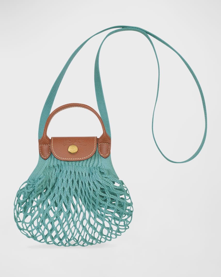 Longchamp Blue Le Pliage Filet Xs Knit Bag