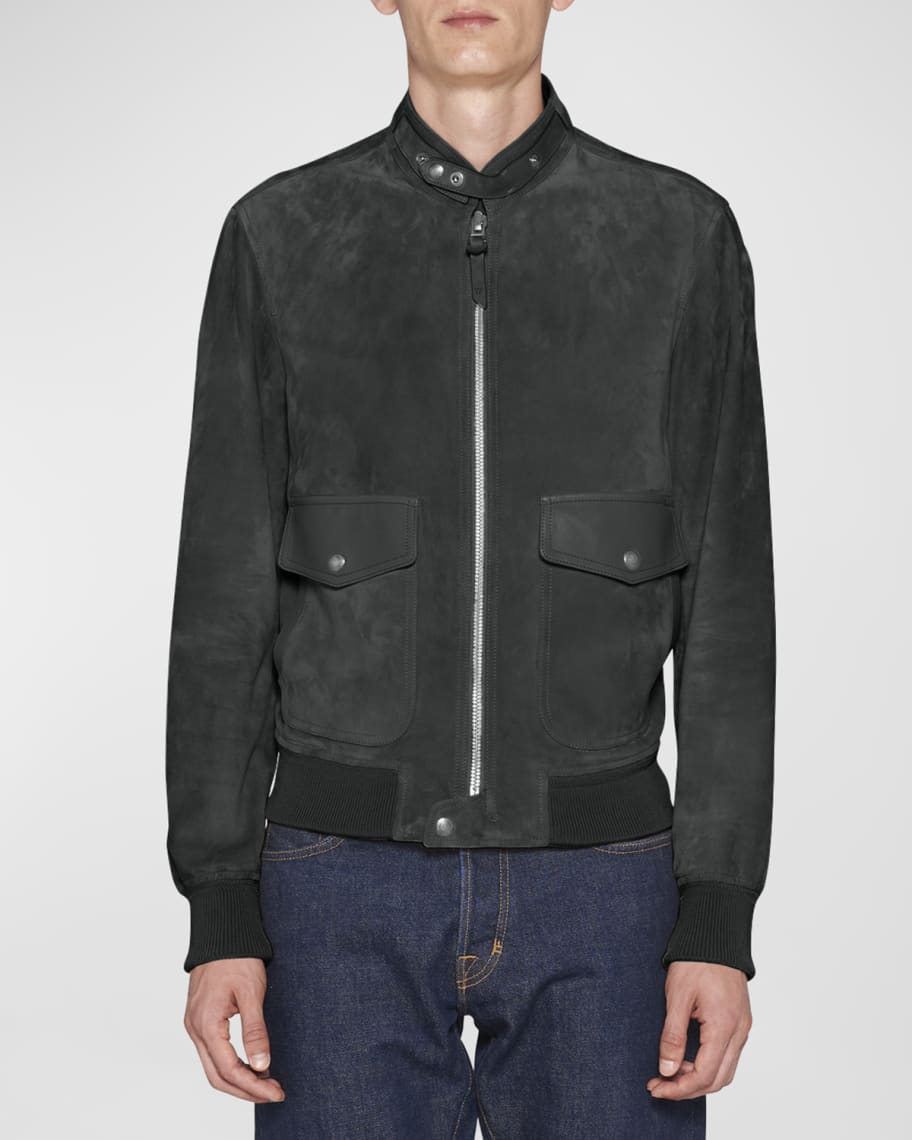 TOM FORD Men's Soft Suede Jacket | Neiman Marcus