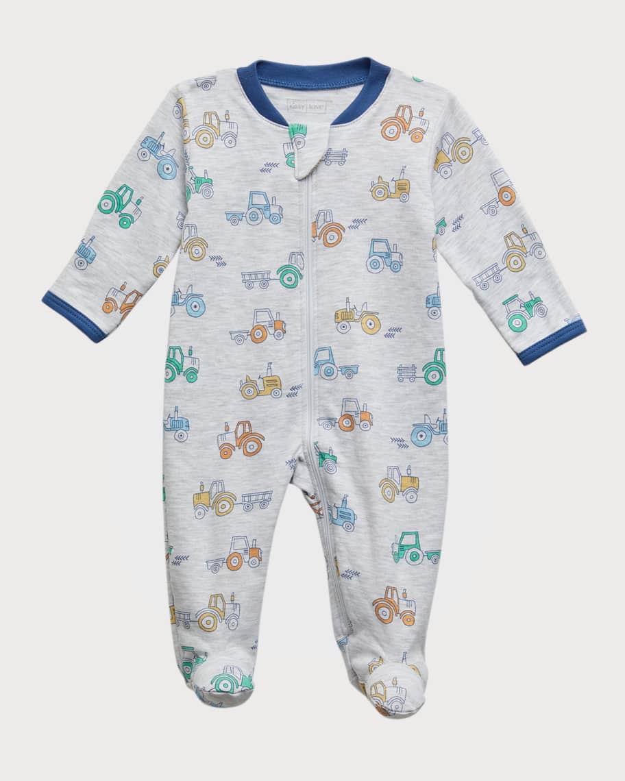 Kissy Love by Kissy Kissy Boy's Little Tractor Printed Footie, Size