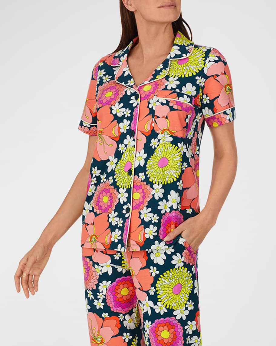 Trina Turk x Bedhead Pajamas Cropped FloralPrint Pajama Set Neiman