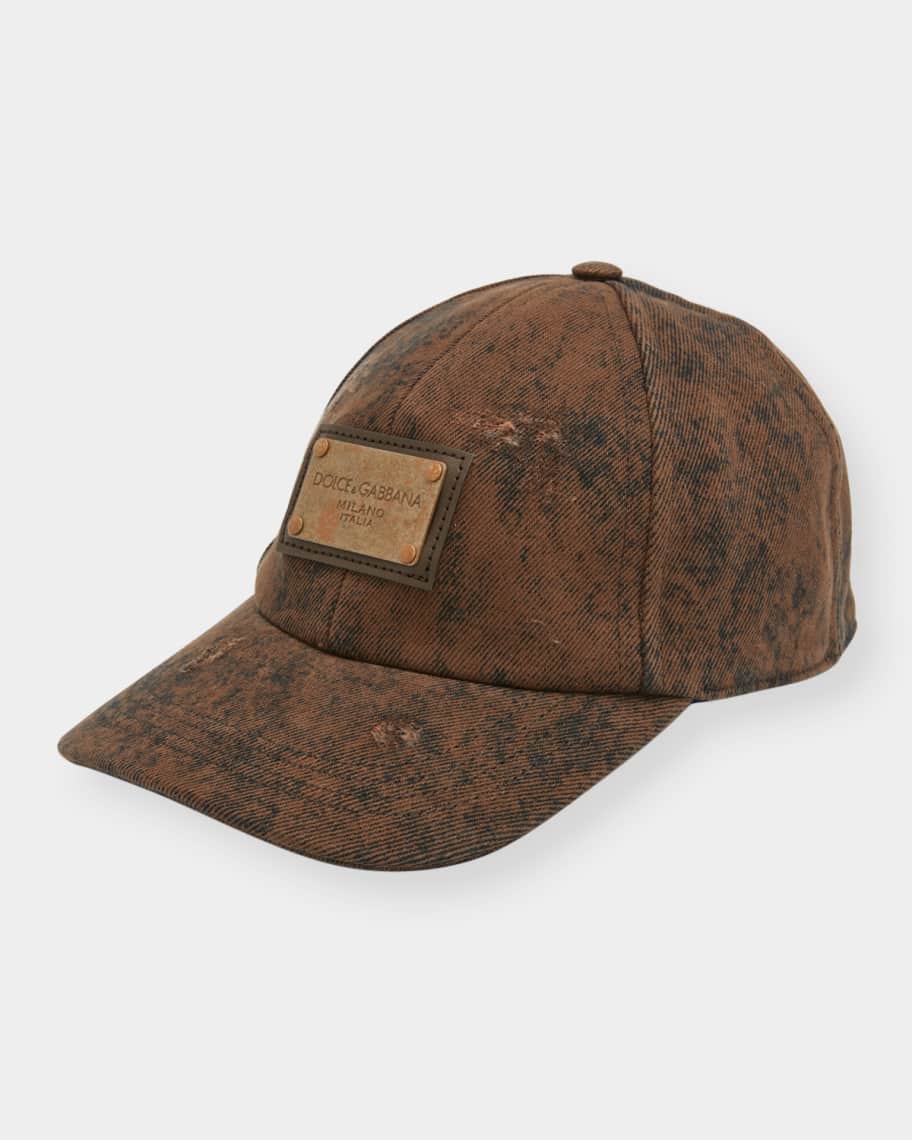 Dolce & Gabbana Black Cotton Embellished Baseball Hat Men main image 1