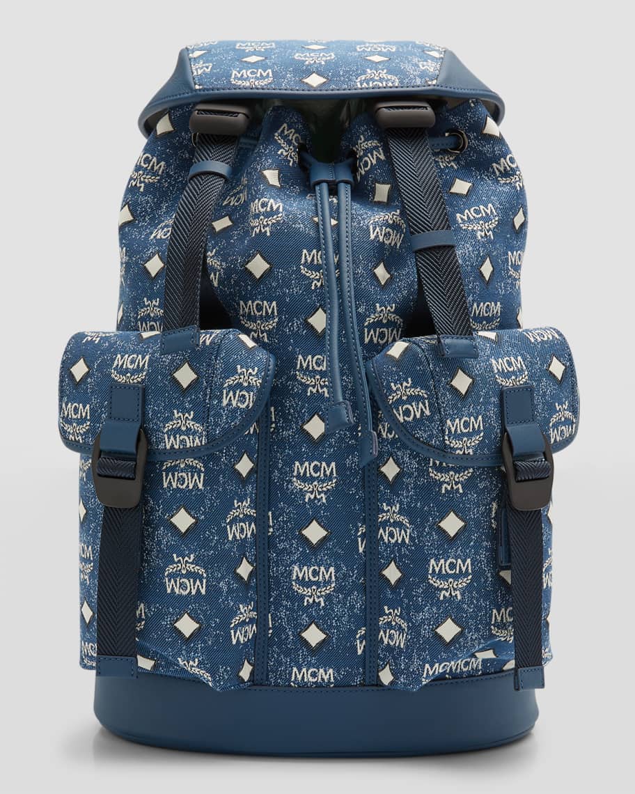 MCM Men's Visetos Denim Drawstring Backpack