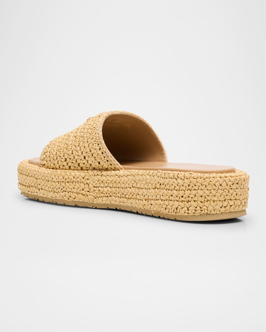 Image 3 of 6: Raffia Single-Band Platform Slides