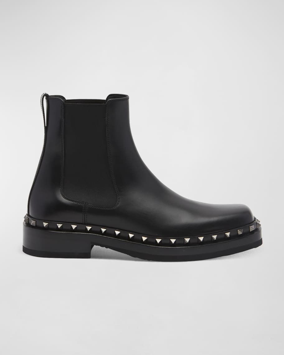 VALENTINO ブーツ Rockstud leather Chelsea boots815468 nm_4515847_100106_m
