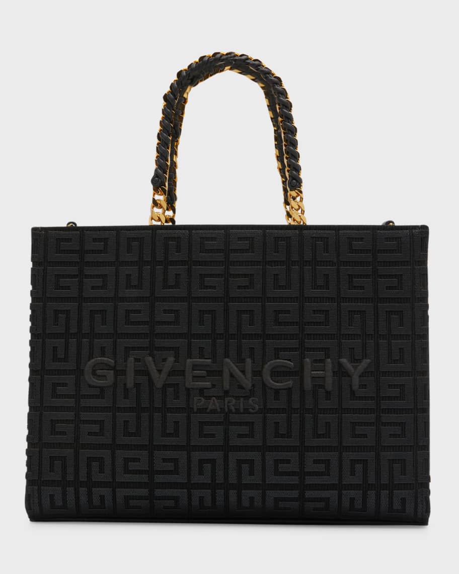 Givenchy G-Tote Small Shopping Bag in 4G Logo Canvas with Chain Handles ...