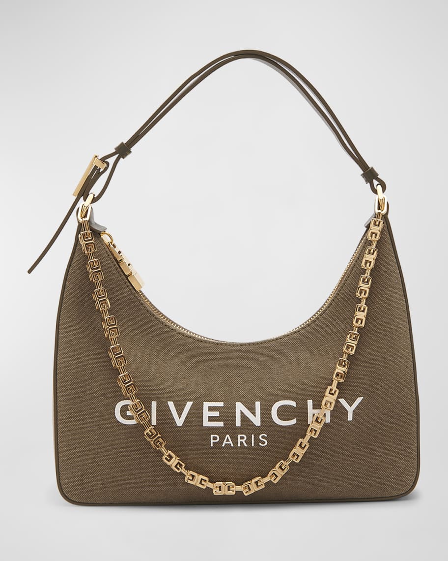 Givenchy Moon Cut Out Small Shoulder Bag in Canvas with Chain | Neiman ...