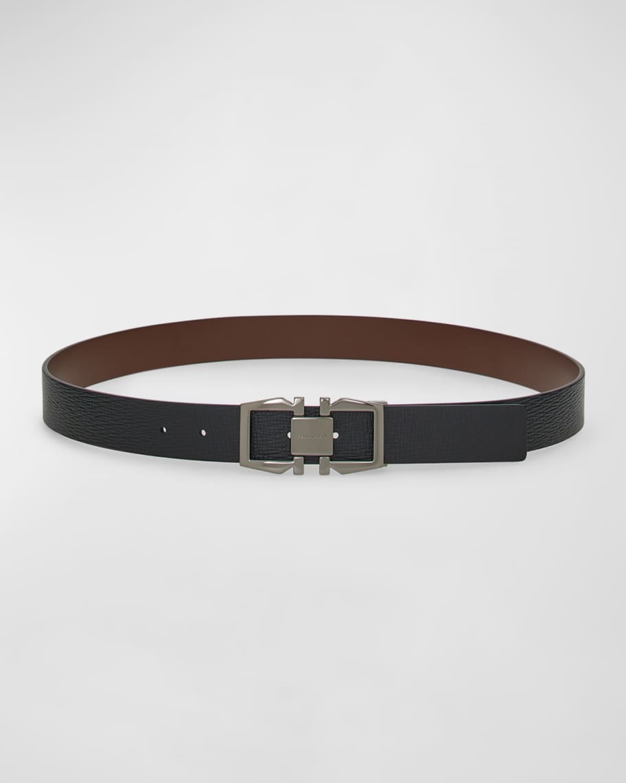 TEXTURED Calfskin Belt Strap for LOUIS VUITTON Signature Detachable Buckles