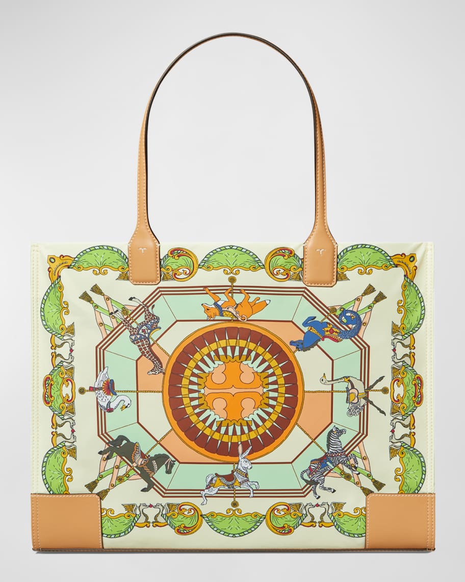 Tory Burch Ella Printed Logo Tote Bag | Neiman Marcus