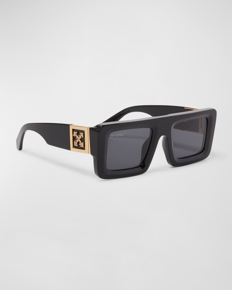 Off-White Leonardo Acetate & Golden Metal Alloy Rectangle Sunglasses