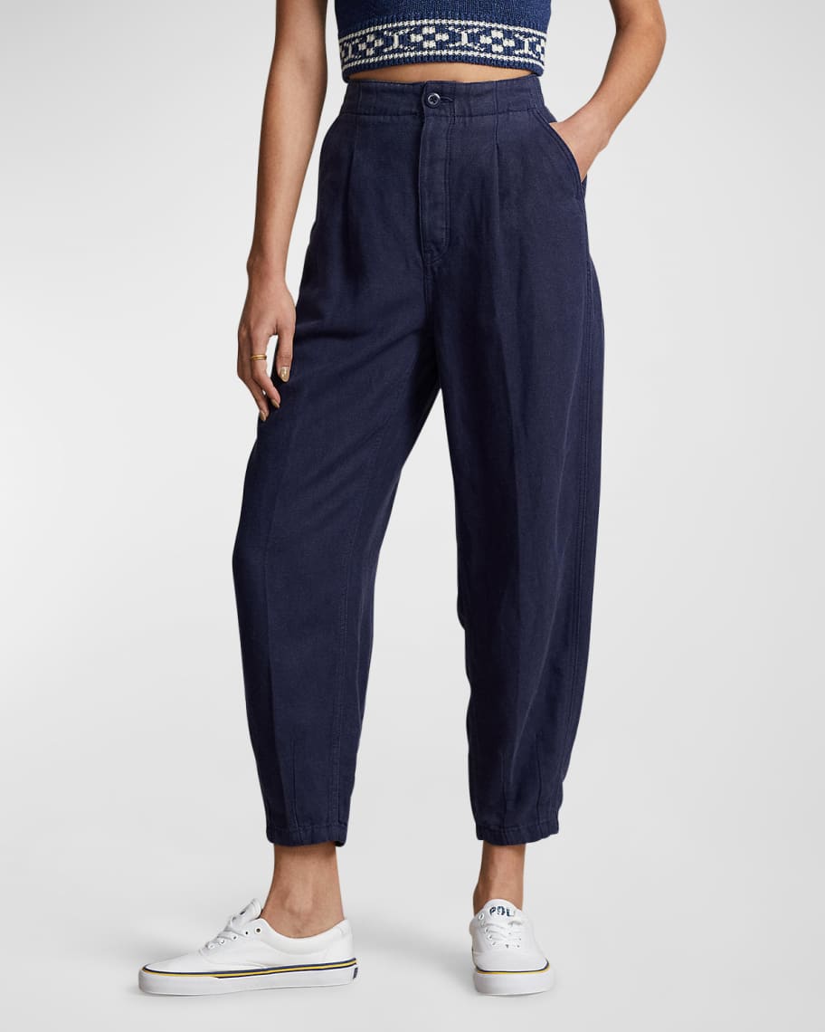 LAUREN Ralph Lauren Pleated Wool-Blend Twill Straight Pants Taupe