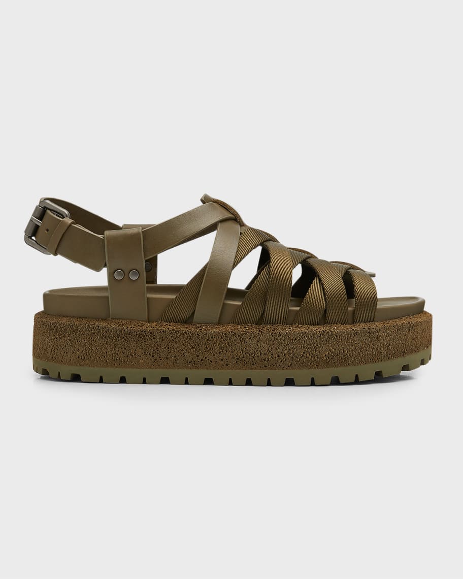 Rag & Bone Park Woven Slingback Fisherman Sandals | Neiman Marcus