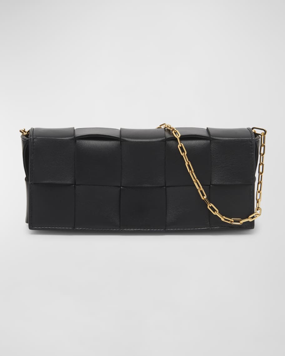 Bottega Veneta Cassette Intrecciato Lambskin Wallet on Chain | Neiman ...