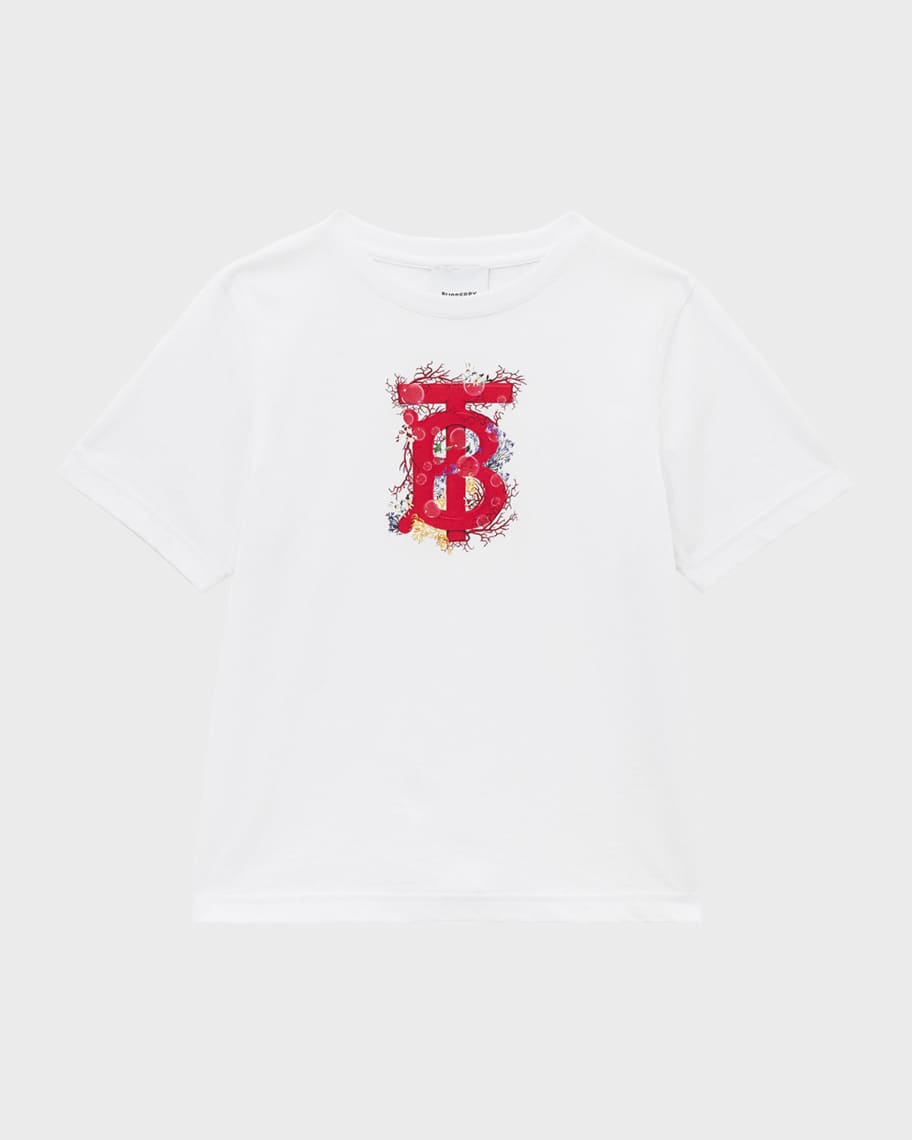 Burberry Kid's Cedar TB Logo-Print T-Shirt, Size 3-10 | Neiman Marcus