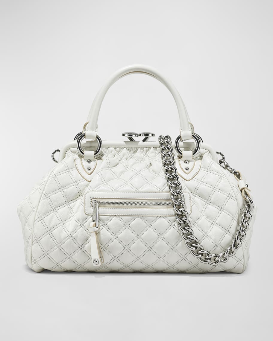 Marc Jacobs The Stam Leather Shoulder Bag White