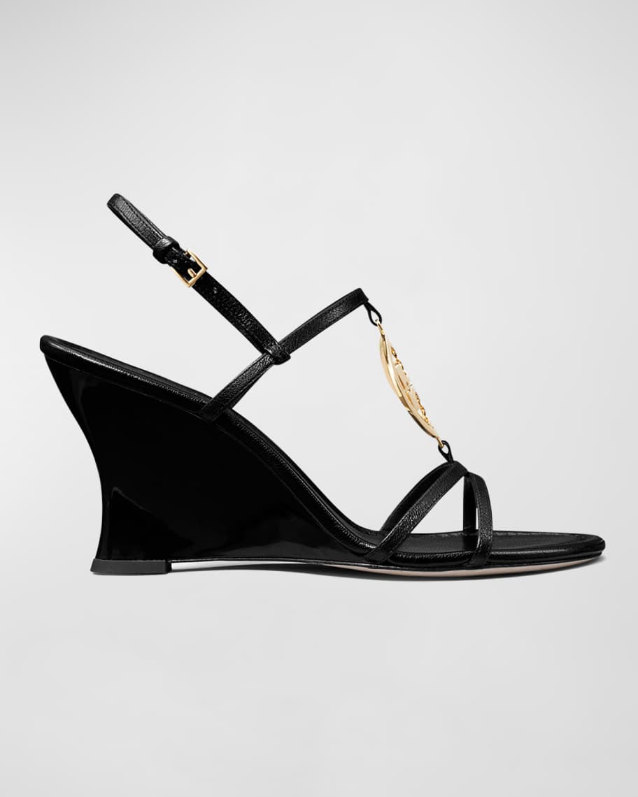 Tory burch miller medallion wedge sandals shop