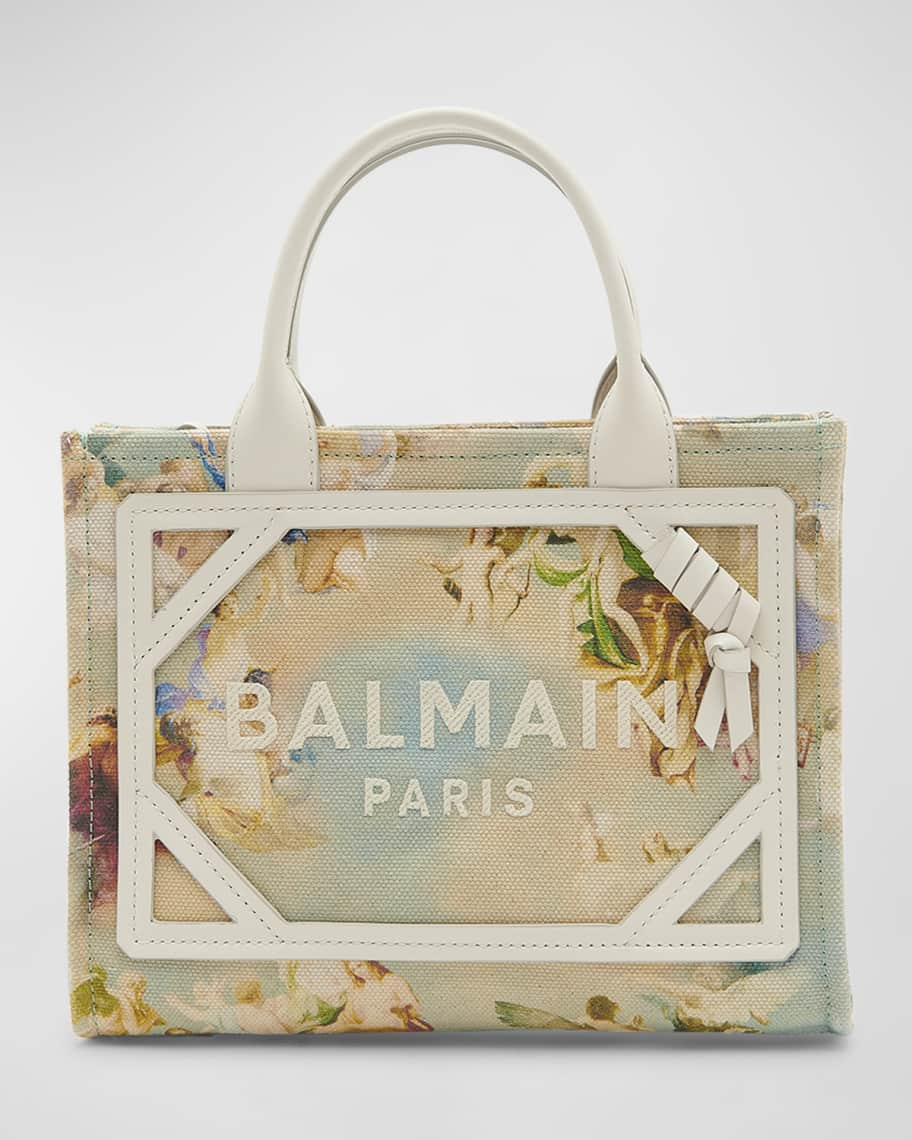 Balmain B-army Mini Tote Bag in Natural