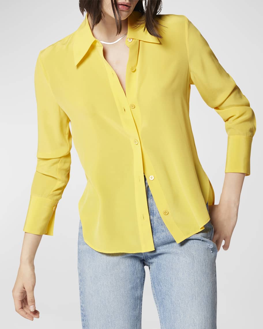 Equipment Leona Button-Down Silk Shirt | Neiman Marcus