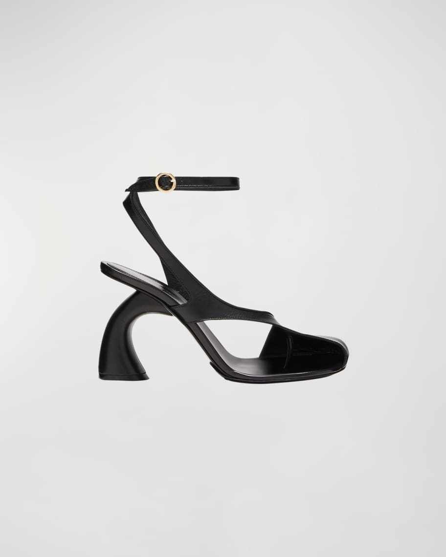 kaskade mulighed glide Dries Van Noten Asymmetric Virgo Leather Ankle-Strap Sandals | Neiman Marcus