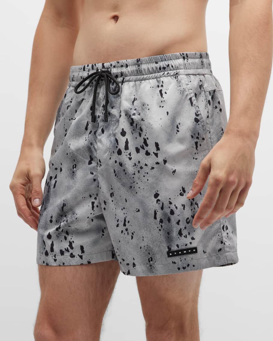 Stampd Men's Leopard Swim Trunks Neiman Marcus
