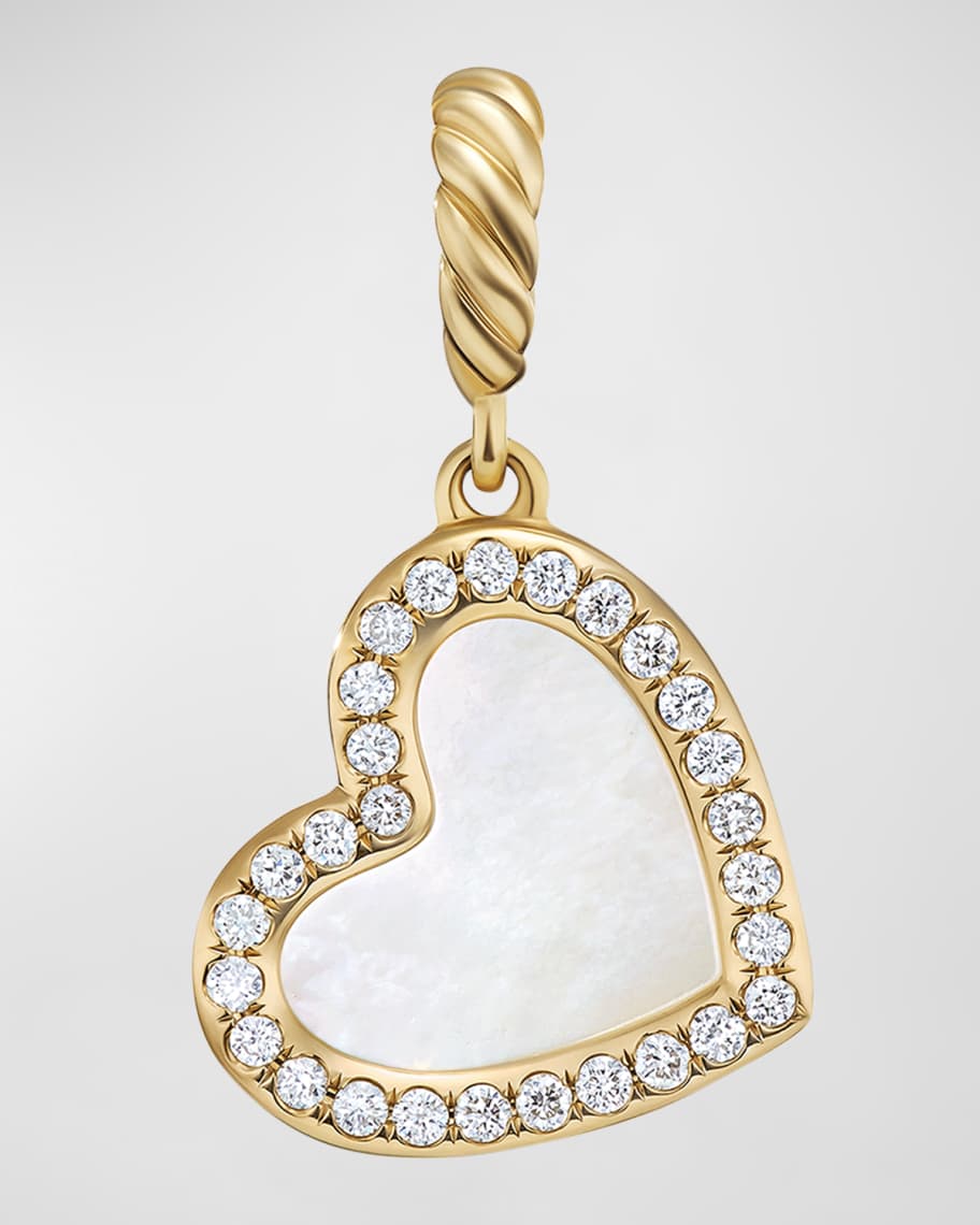 David Yurman DY Elements Heart Pendant with Diamonds in 18K Gold, 19 ...