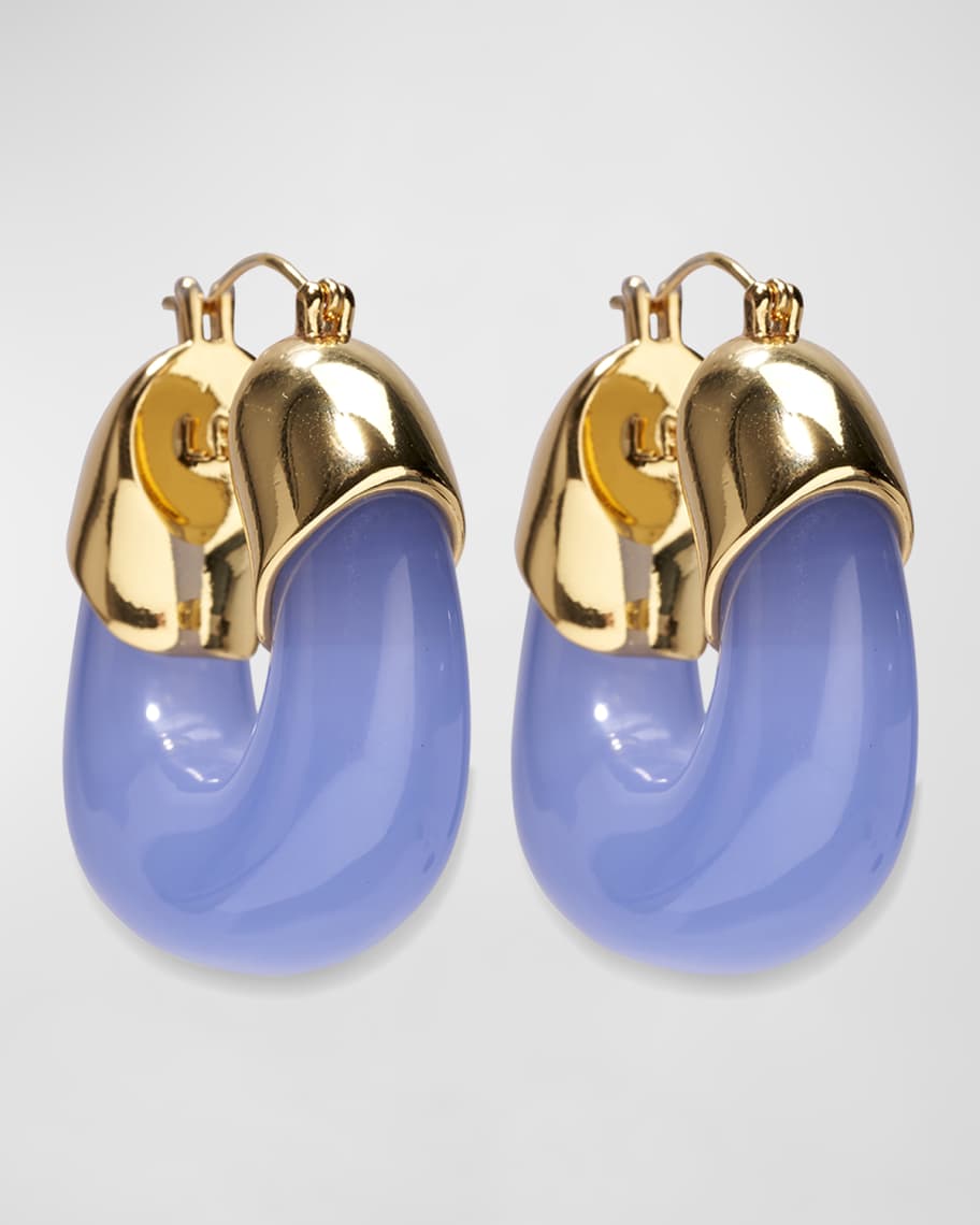 Lizzie Fortunato Organic Hoop Earrings In Periwinkle | Neiman Marcus