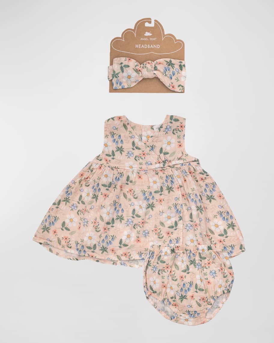Angel Dear Girl's Pastel Flowers 3Piece Set, Size 0M24M Neiman Marcus