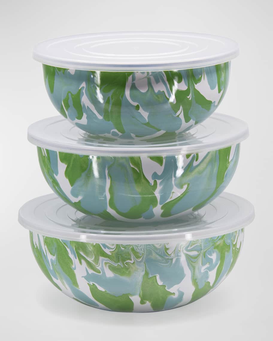 Golden Rabbit Ensemble De Saladiers En émail 4 à 3 Tasses (Modern Monet
