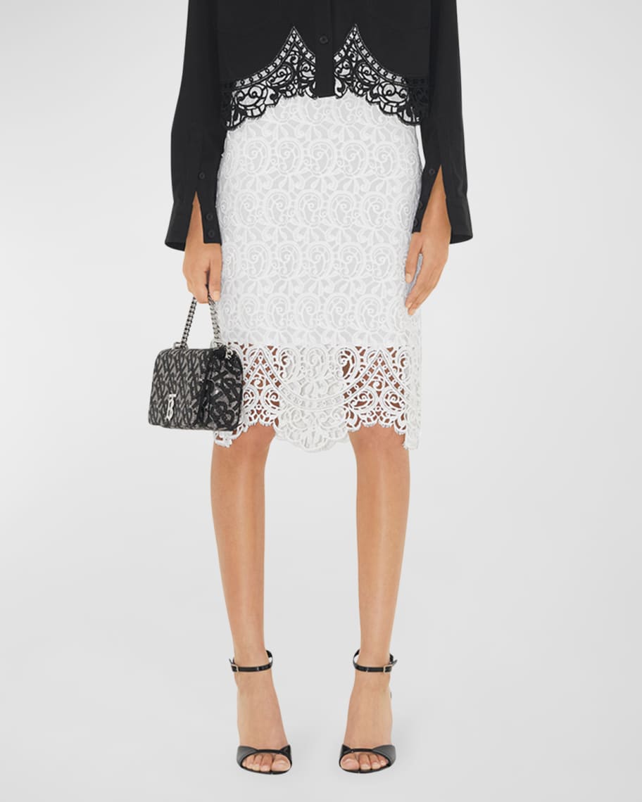 スカート Burberry Lace Midi Pencil Skirt Burberry Lace Midi Pencil Skirt | Neiman Marcus