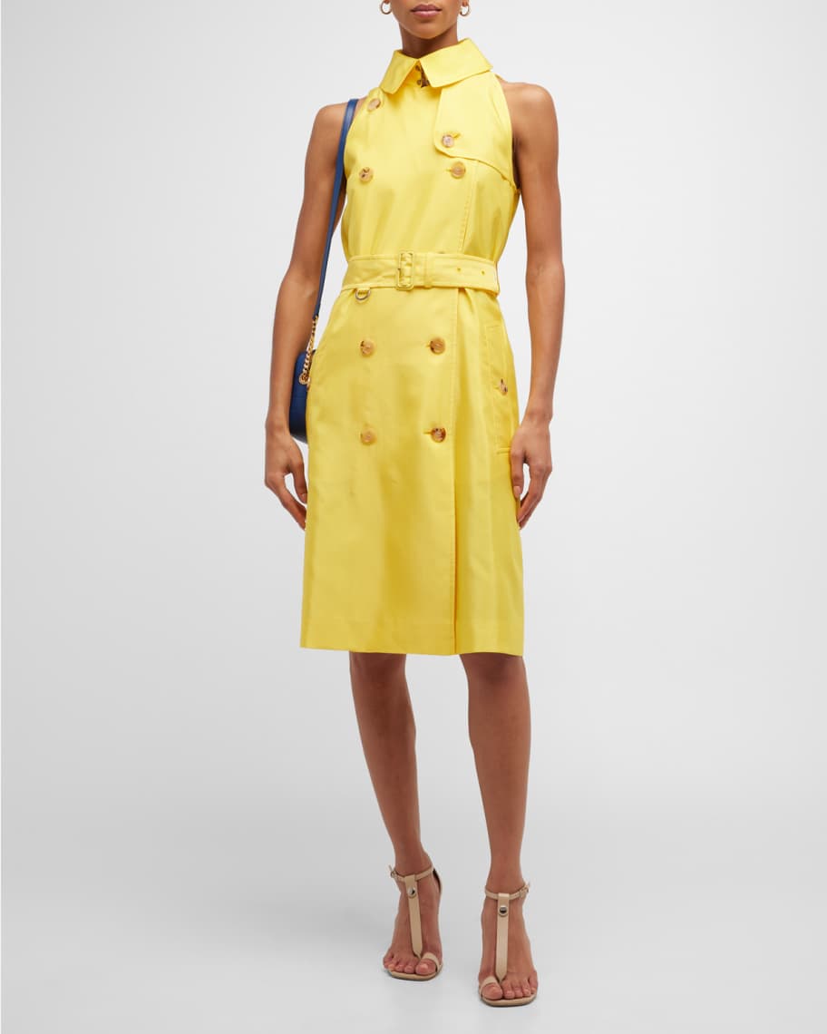 Burberry Sleeveless Belted Trench Dress | Neiman Marcus
