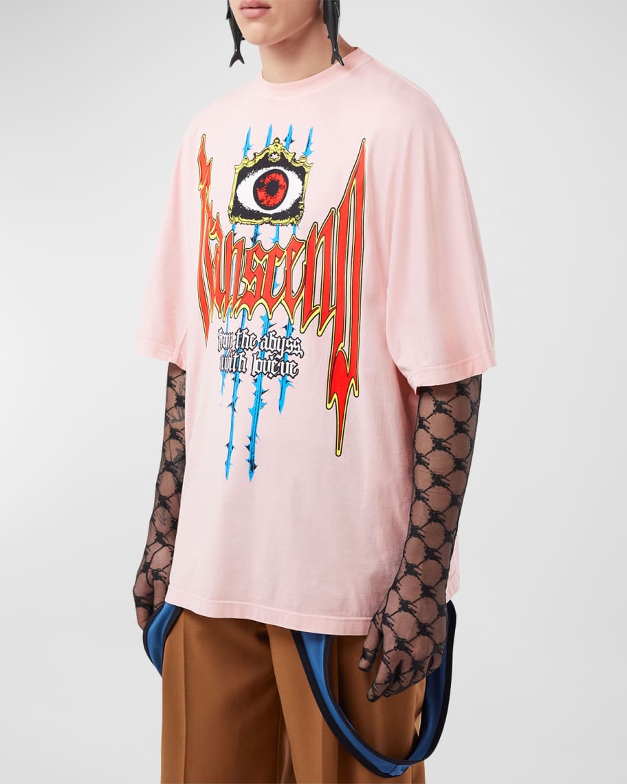 Burberry Men's Runway Rock Graphic Oversized T-Shirt | Neiman Marcus