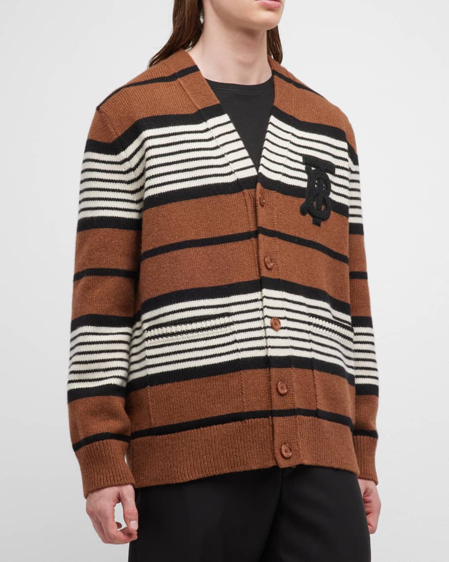 Mens TOM FORD brown Merino Wool-Silk Cardigan