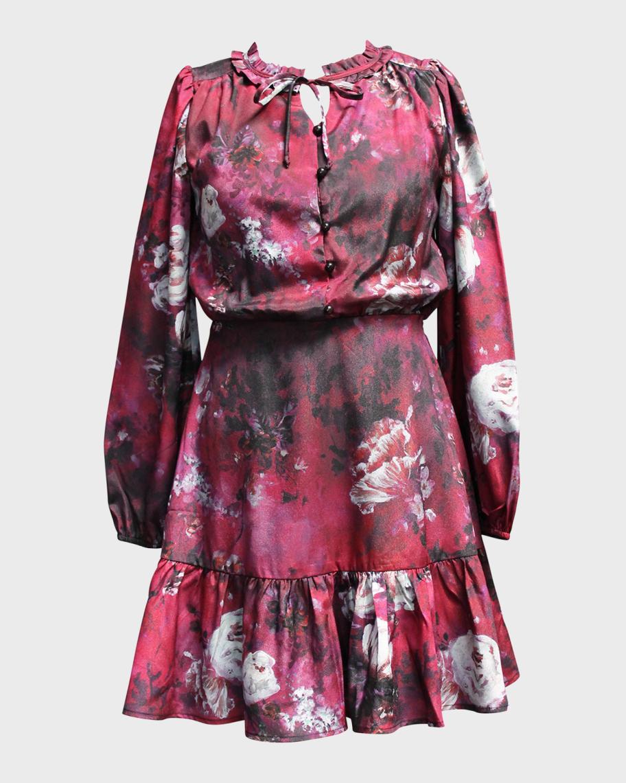 Robe De Soirée Fille Neiman Marcus Marchesa - Fuchsia à Motifs, Taille L 12-14, Parfaite Pour Noël