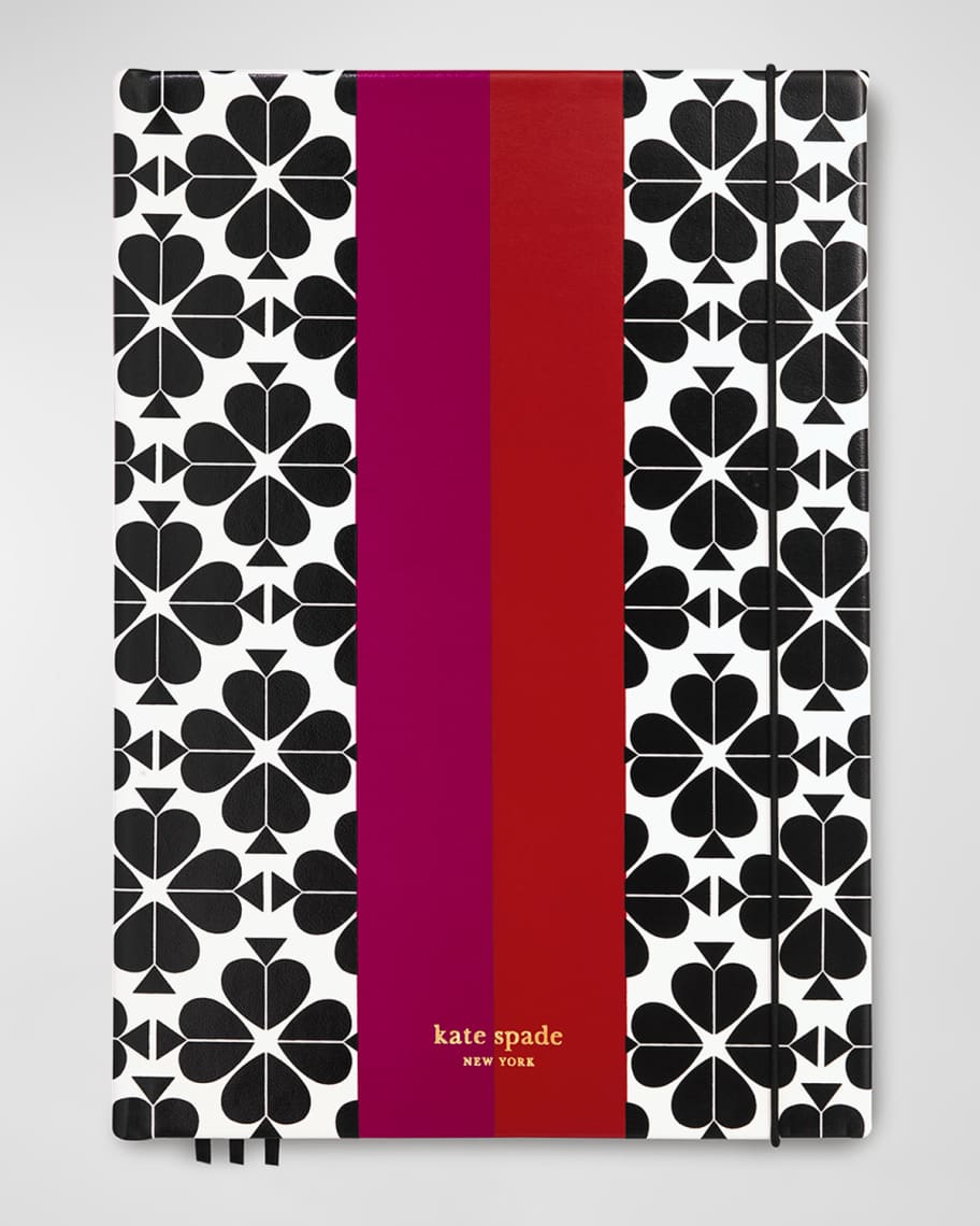 kate spade new york Take Note XL Notebook, Black Spade Flower | Neiman ...