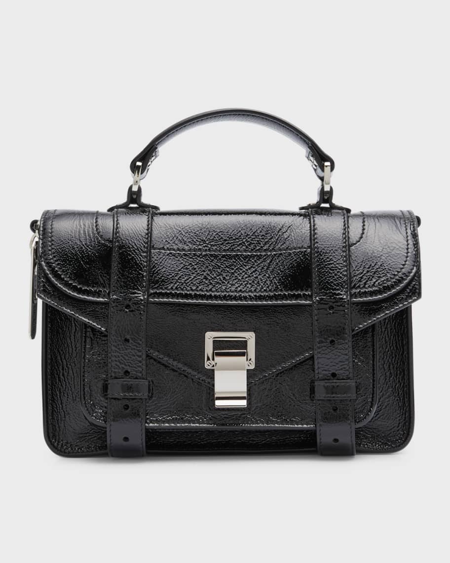 Proenza Schouler Tiny Crinkled Patent Messenger Bag Neiman Marcus