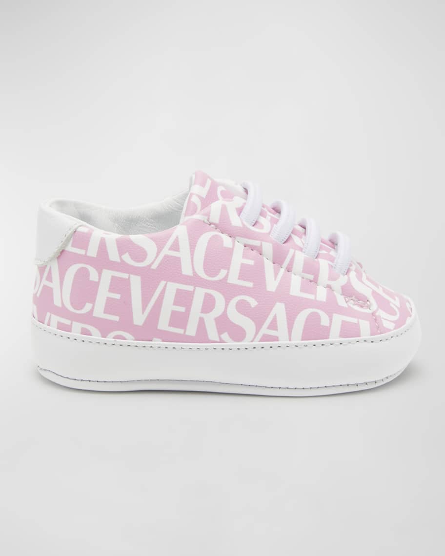 Versace Kid's Allover Logo LowTop Sneakers, Baby Neiman Marcus