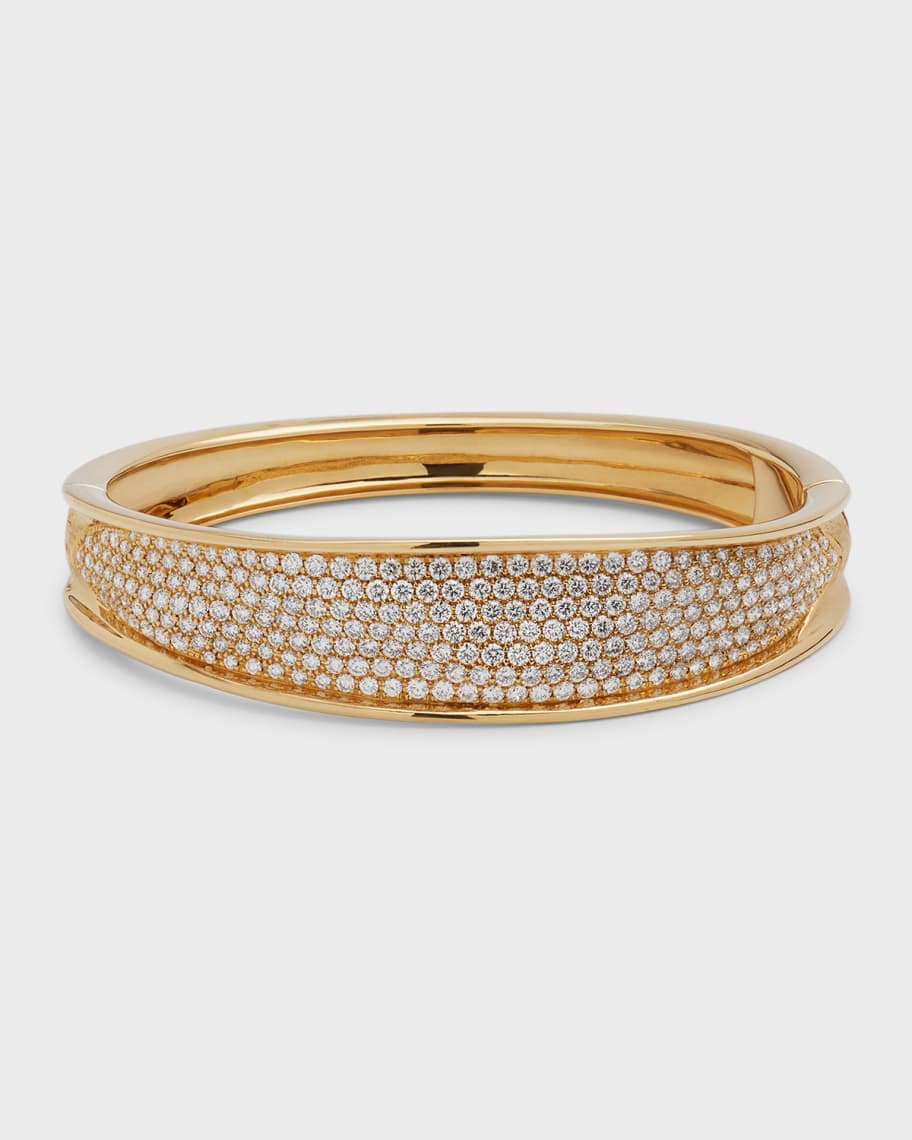 Marco Bicego 18K Yellow Gold Pave Diamond Lunaria Bracelet | Neiman Marcus