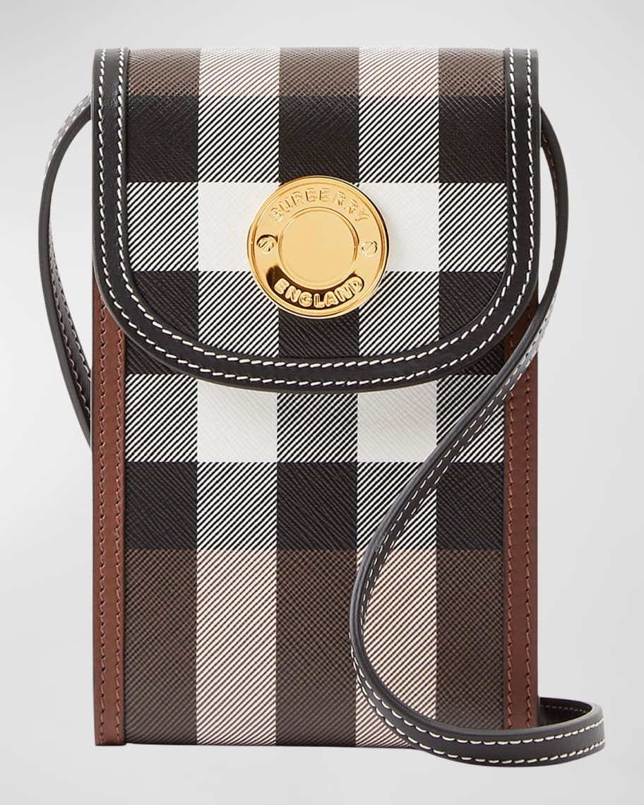 Burberry Elizabeth Check Phone Pouch Shoulder Bag Neiman Marcus