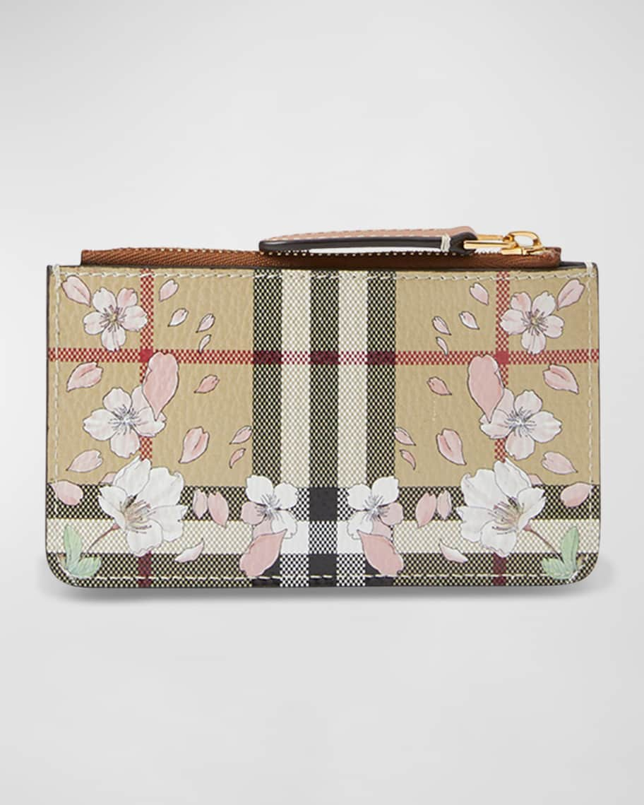 Burberry House Check Coin Purse in Natural