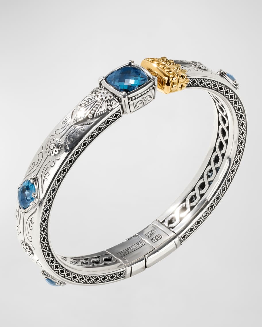 Konstantino 18k Gold Blue Spinel Bracelet Neiman Marcus