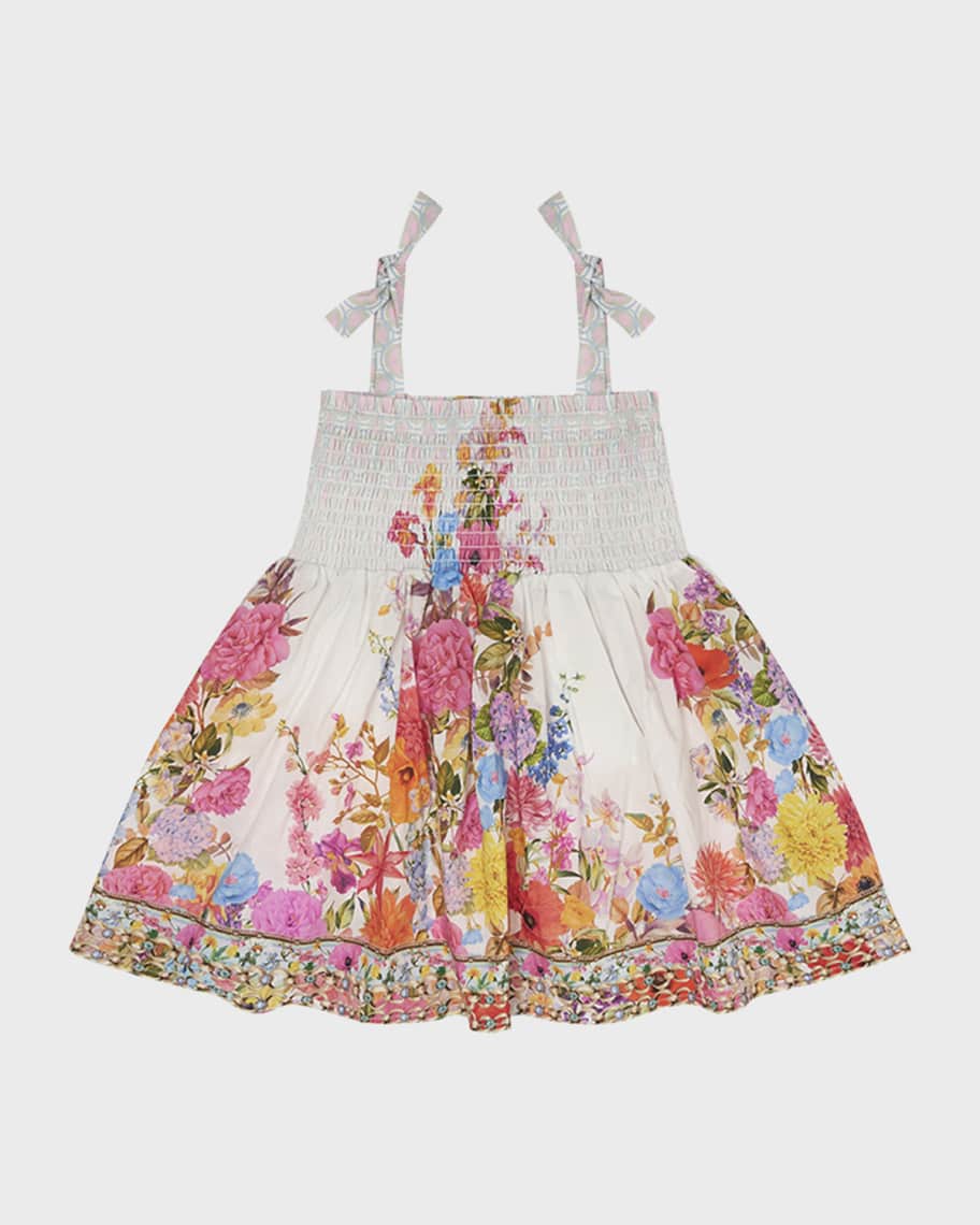 Camilla Girl's Sunlight Symphony Smocked Dress, Size 3M-24M | Neiman Marcus