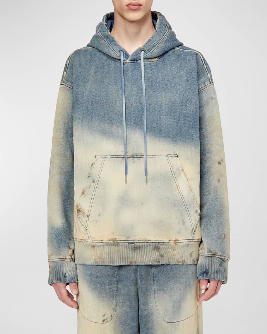 Diesel Men's D-Um-Rib-Ne Track Denim Hoodie | Neiman Marcus