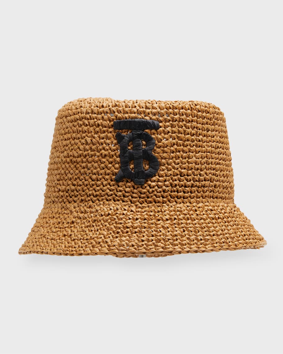 Burberry TB Monogram Crochet Bucket Hat | Neiman Marcus