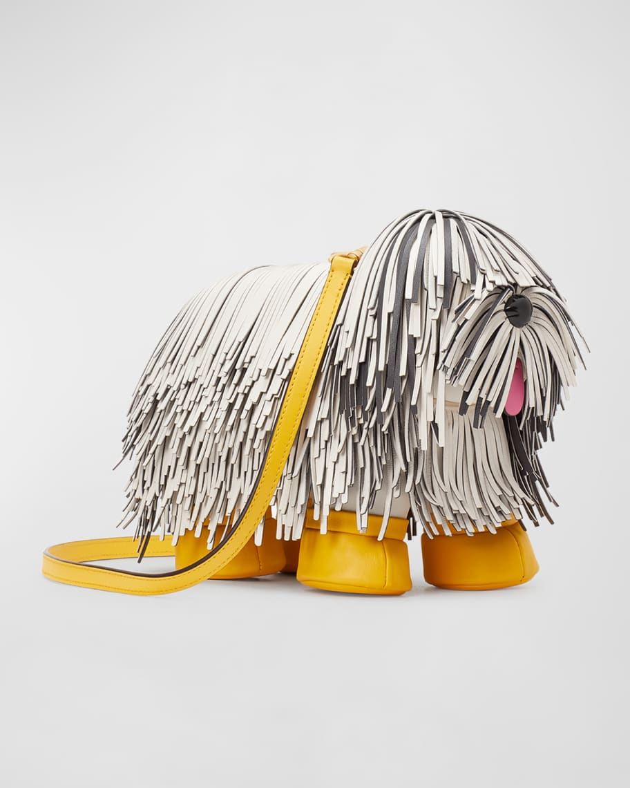 kate spade new york shaggy fringe 3d dog crossbody bag | Neiman Marcus