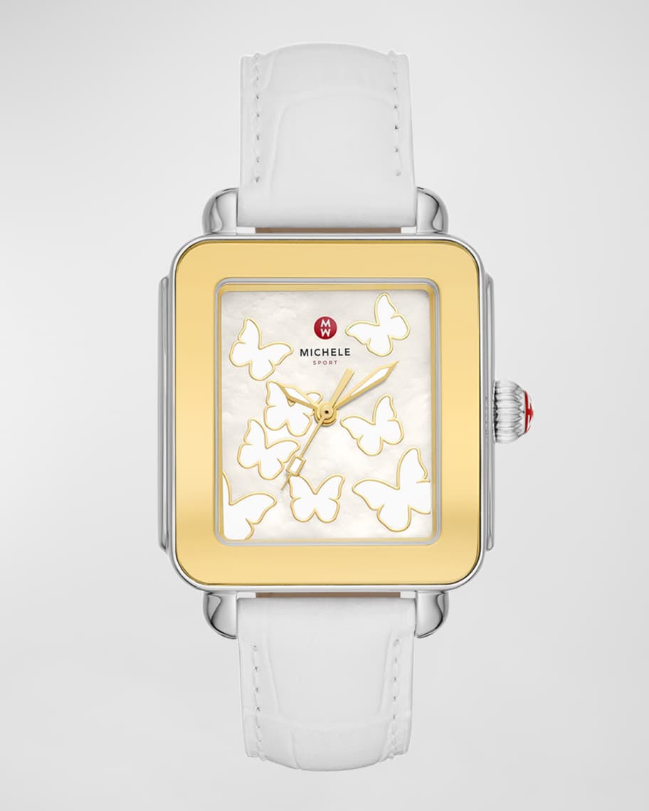 Michele watches outlet white rubber strap