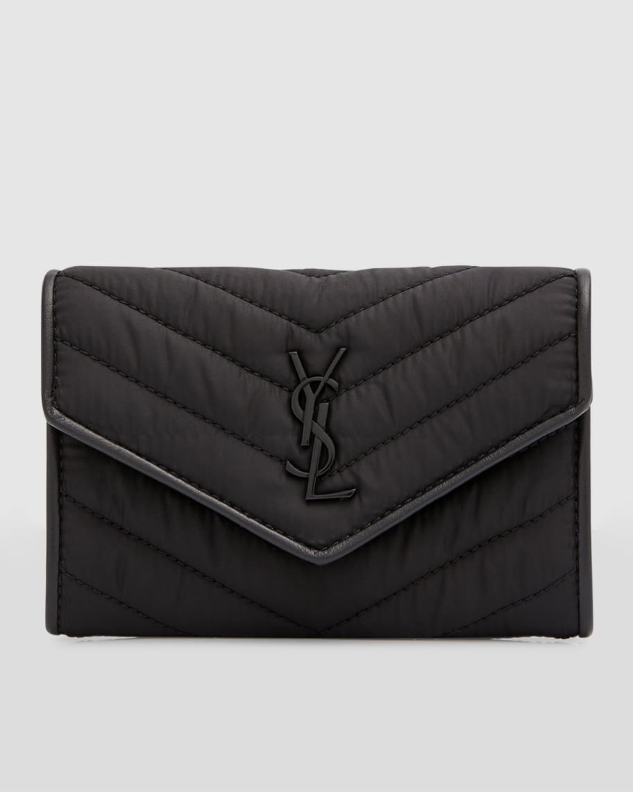 Ysl envelope small leather wallet shop